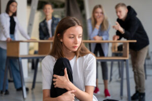 alumna que sufre acoso escolar